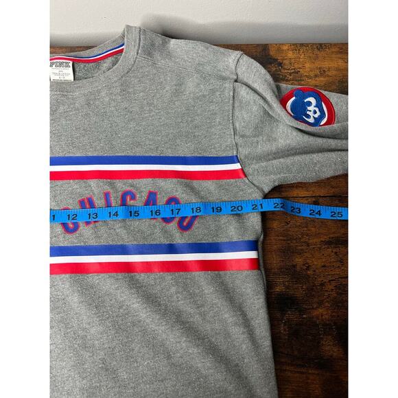 Victoria's Secret Pink Chicago Cubs Gray Sweatshirt Pullover Crewneck Sz Small - Picture 9 of 9